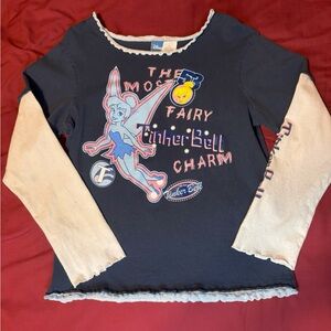 Disney y2k Tinkerbell ruffle long sleeve